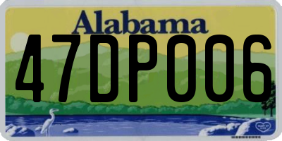 AL license plate 47DP006
