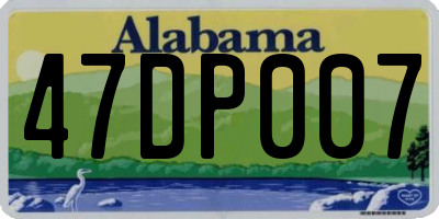 AL license plate 47DP007