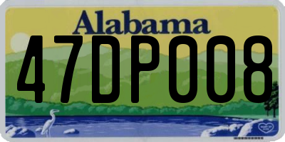 AL license plate 47DP008