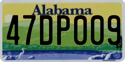 AL license plate 47DP009