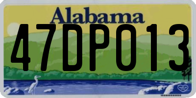 AL license plate 47DP013
