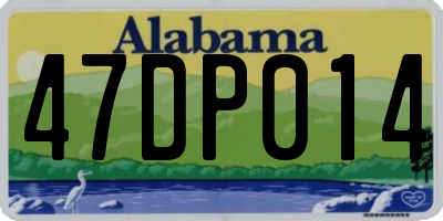 AL license plate 47DP014
