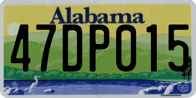 AL license plate 47DP015