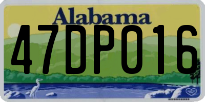 AL license plate 47DP016