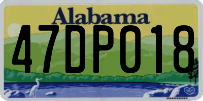 AL license plate 47DP018