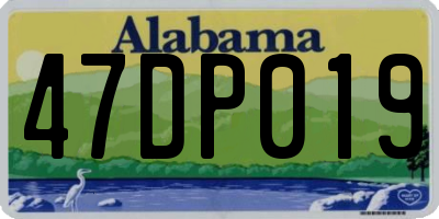 AL license plate 47DP019