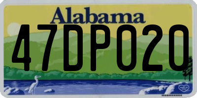 AL license plate 47DP020