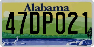 AL license plate 47DP021