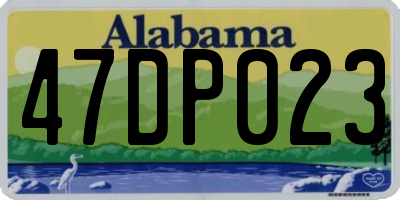 AL license plate 47DP023