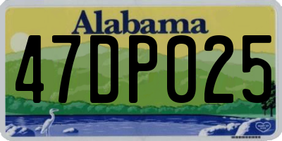 AL license plate 47DP025