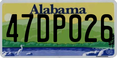 AL license plate 47DP026