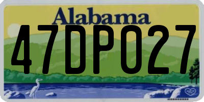 AL license plate 47DP027
