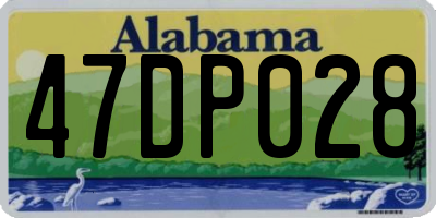 AL license plate 47DP028