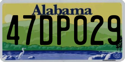 AL license plate 47DP029