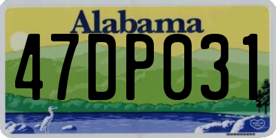 AL license plate 47DP031