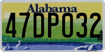 AL license plate 47DP032