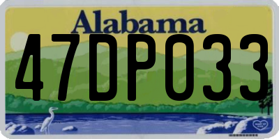 AL license plate 47DP033