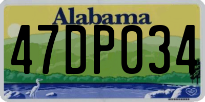 AL license plate 47DP034