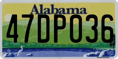 AL license plate 47DP036