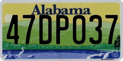 AL license plate 47DP037