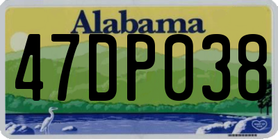 AL license plate 47DP038