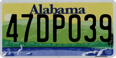 AL license plate 47DP039