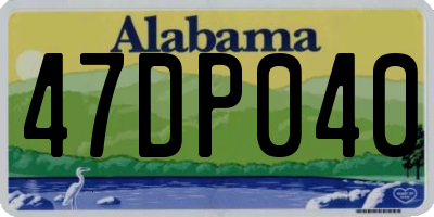 AL license plate 47DP040