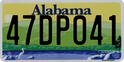 AL license plate 47DP041