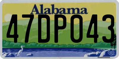 AL license plate 47DP043