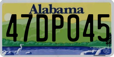 AL license plate 47DP045
