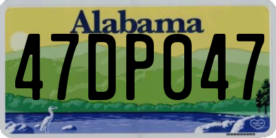 AL license plate 47DP047