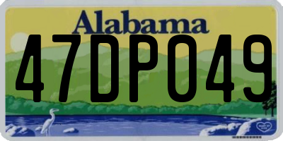 AL license plate 47DP049
