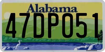 AL license plate 47DP051