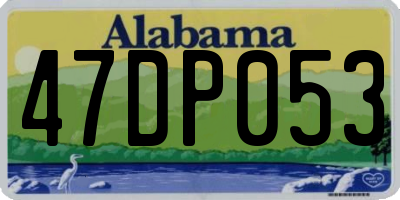 AL license plate 47DP053