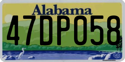 AL license plate 47DP058