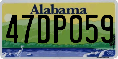 AL license plate 47DP059