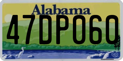AL license plate 47DP060