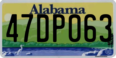 AL license plate 47DP063