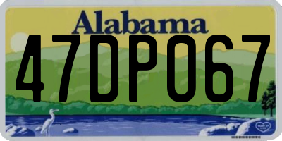 AL license plate 47DP067