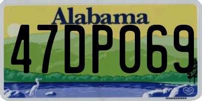 AL license plate 47DP069