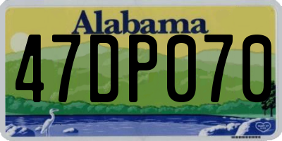 AL license plate 47DP070