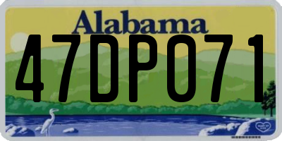 AL license plate 47DP071