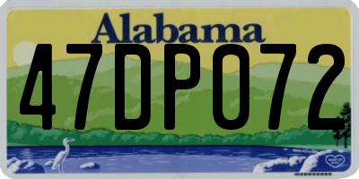 AL license plate 47DP072