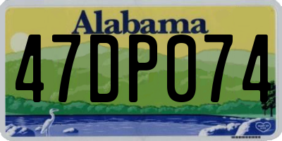 AL license plate 47DP074