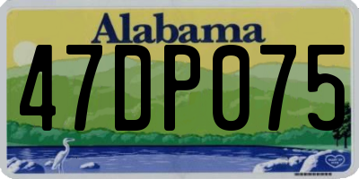 AL license plate 47DP075