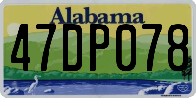 AL license plate 47DP078
