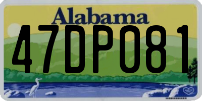 AL license plate 47DP081