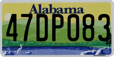 AL license plate 47DP083