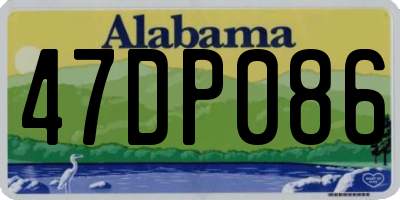 AL license plate 47DP086
