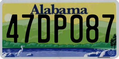 AL license plate 47DP087